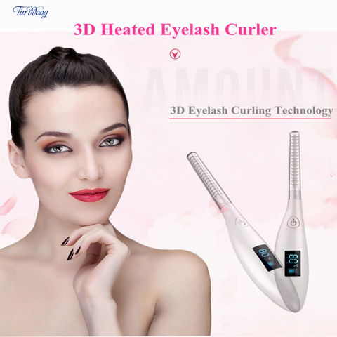 Tinwong Electric Eyelash Curler USB Rechargeable Ceramic Inner Core Heated Eyelash Curler Long-Lasting Electric Eyelash Curler ► Photo 1/6