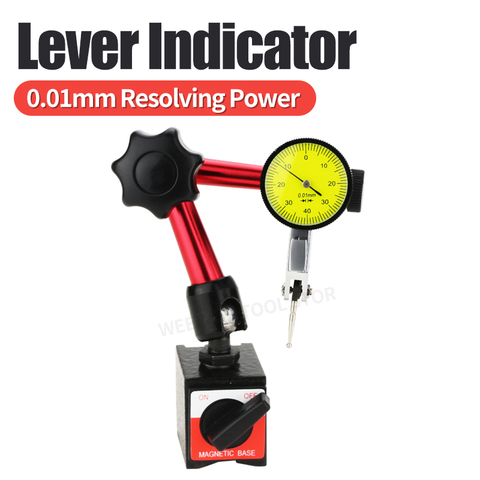 Measuring Probes Lever Dial Indicator Magnetic Base Holder Stand Dial Gauge Distance Measurement Tools Magnetic Bore Gauge 0.08 ► Photo 1/1