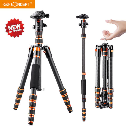 K&F Concept Carbon Fiber Tripod Lightweight Portable For DSLR Camera Professional Photography Travel Tripod For Canon Sony cam ► Photo 1/6