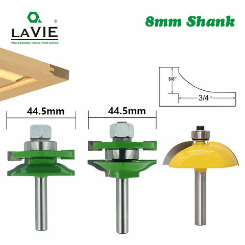 3pcs 8mm Shank Door Panel Cutters Raised Panel Cabinet Router Bit Set Woodworking Cutters Carbide Milling Cutter for Wood 02004 ► Photo 1/6