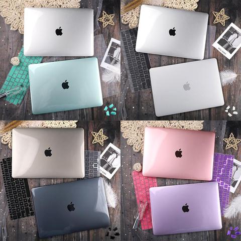 Matte Crystal Transparent Clear Case For Mac book Air Pro Retina 11 13 15 16 Touch Bar A2338 M1A2251 A2159 New Air 13 A1932 2022 ► Photo 1/6