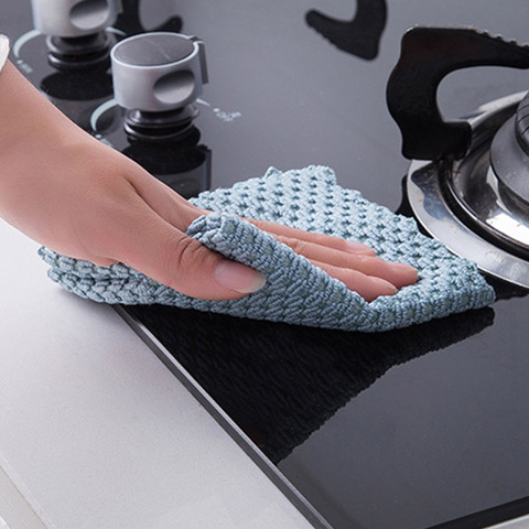 Hot! 1PC/5PCS Anti-grease Wiping Rags Kitchen Super Absorbent Microfiber Cleaning Cloth Home Washing Dish Kitchen Cleaning Towel ► Photo 1/6