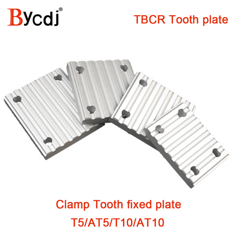 Aluminum Trapezoid teeth Clamp Tooth plate AT5 T5 T10 AT10 for open synchronous belt Fixed timing Belt connection Gusset plate ► Photo 1/6