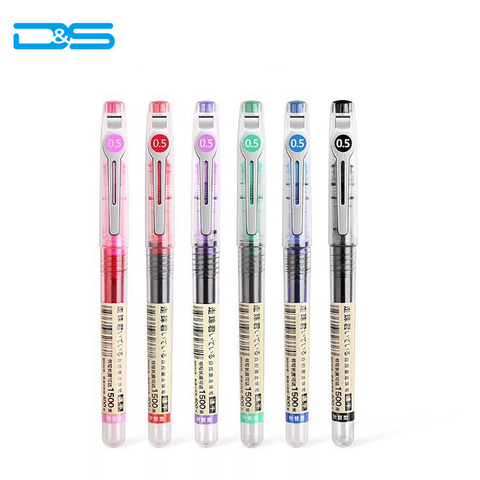 Quick Dry Gel Ink Rollerball Pen Black Blue Red Green Purple Pink 0.5mm Needle Tip Colored Pens Japan Ink School Office Supplies ► Photo 1/6