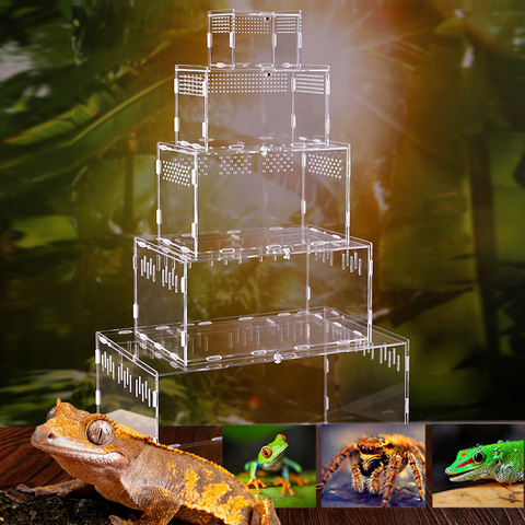 Reptile Breeding Box Acrylic Spider Lizard Scorpion Enti's Acrylic Assembled Transparent Insect Breathable Terrarium ► Photo 1/6