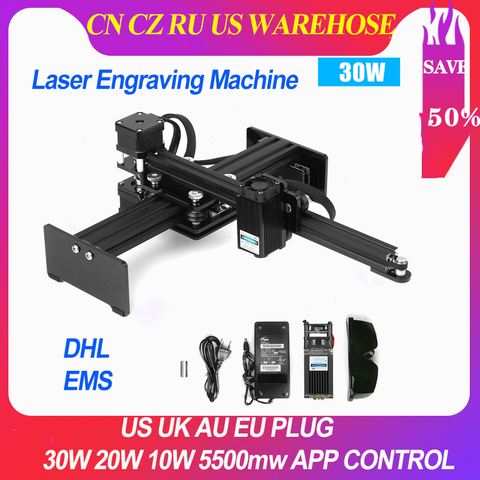 30w CNC Laser Engraving Machine Mini Desktop Laser Engraver Printer Portable Carver DIY Laser Logo Mark Printer Machine ► Photo 1/6