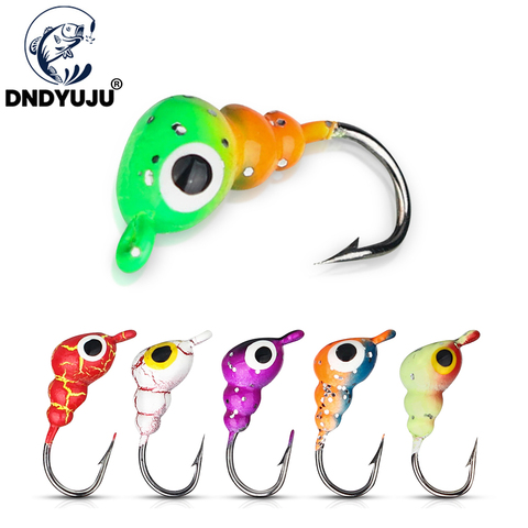 DNDYUJU 4pcs 17mm/1.3g Small Ant Ice Lure Hook Winter Fishing Hook Man-Made Lure Metal Mini Lead Hook Jigging Fishing Tackle ► Photo 1/6