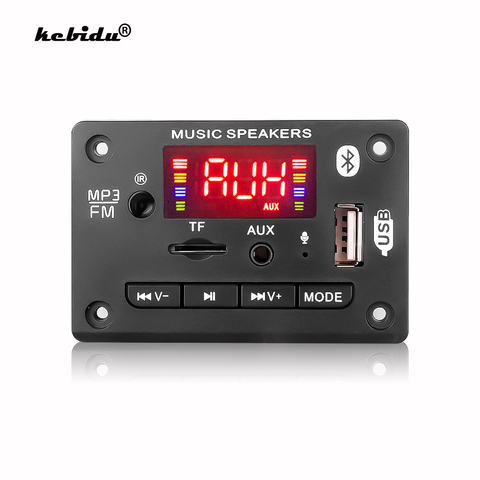 Handsfree Bluetooth 5.0 Decoding Board Module Wireless Car USB MP3 Player Remote Board Module Bluetooth TF Card Slot / USB / FM ► Photo 1/6