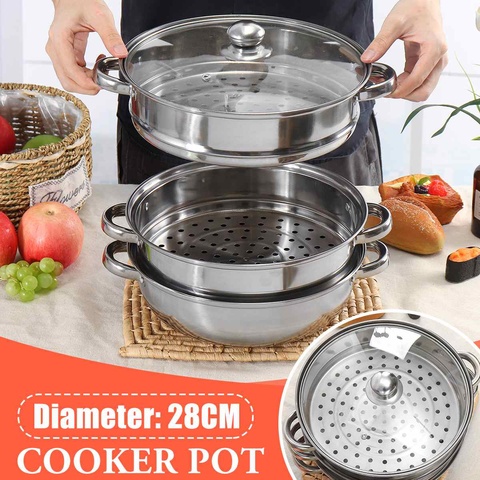 Steamer Pot Stainless Steel Steam  Stainless Steel Food Steam Basket - Steamer  Pot - Aliexpress