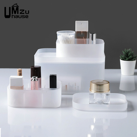 Transparent Cosmetics Makeup Storage Boxes Drawer Divider Girl Plastic Organizer DIY Container Home Bathroom Office Organization ► Photo 1/1