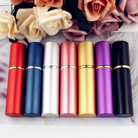 1PC Top Quality 5ML 10ML Aluminum Perfume Bottle Refillable Travel Perfume Atomizer Mini Glass Spray Bottle Empty ► Photo 1/6