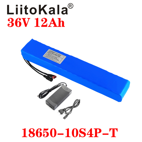 Liitokala 36V 12AH 500 w High Power and Capacity 42 v 18650 Lithium Battery Electric Motorcycle Bicycle Scooter with BMS 42V 2A ► Photo 1/4