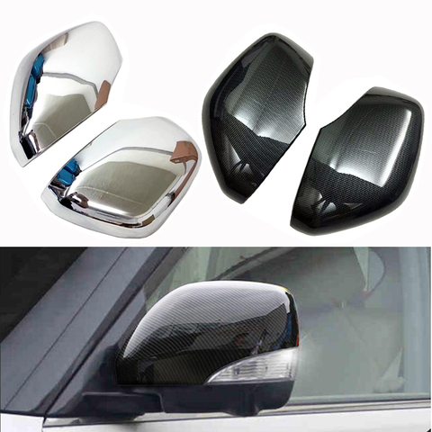 2Pcs ABS Chromed Side Door Rearview Mirror Cover Trims Car Accessories For NIssan Patrol Armada Y62 Accessories 2017 2022 ► Photo 1/6