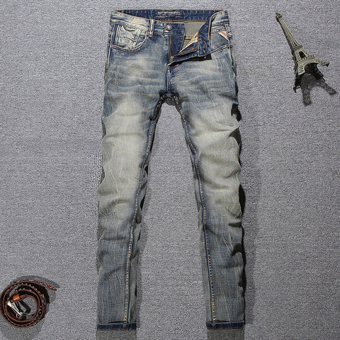 Observere Bliv sammenfiltret Tanzania Italian Style Fashion Men Jeans Vintage Slim Fit Elastic Classical Jeans  Men Denim Pants High Quality Basic Designer Jeans Homme - Price history &  Review | AliExpress Seller - Nothing for nothing