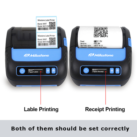 Label Receipt Thermal Printer 58mm 2 in 1 POS Printing Mini Mobile Portable Printer Bluetooth Label Maker POS Android IOS ► Photo 1/6