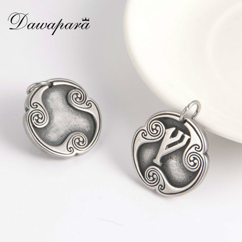 Dawapara Vintage Runes DIY Charms for Necklace Bracelet Pendants Accessories Stainless Steel Jewelry ► Photo 1/6