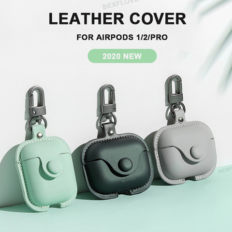 3D Headphone Case For Airpods Pro 3 Case Leather Luxury Genuine Cover For Apple Air Pods 2 1 Cases Earpods Earphone Bags Straps ► Photo 1/6