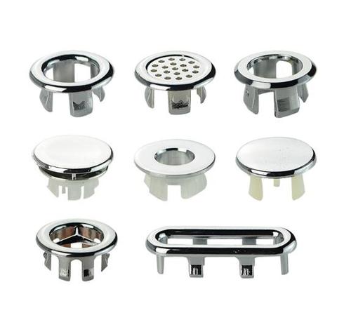 1PC Plastic Bathroom Basin Sink Overflow Ring Silver Insert Sink Accessories Overflow Round Kitchen Drain Cap Cover for Bathroom ► Photo 1/6