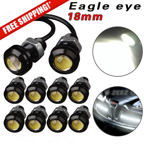  10Pcs 18mm 23mm 12V 24V 6000k White Eagle Eye Motor Car Tail Brake Turn Singal FOG LED Light ► Photo 1/2