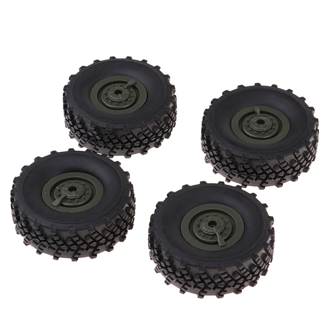 4pcs Black Rubber Tire Tyres With Wheel Rims For WPL B36 B14 B24 B16 C14 C24 ► Photo 1/6
