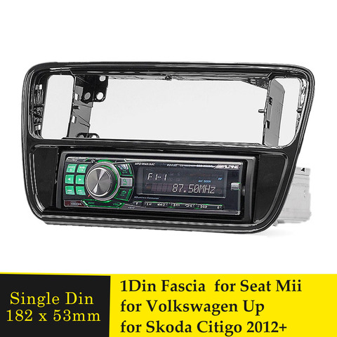 1 Din Car Radio Fascia for VW UP for Seat Mii for Skoda Citigo 2012+ DVD Audio Adapter Frame Bezel Panel Installation Dash Kit ► Photo 1/6