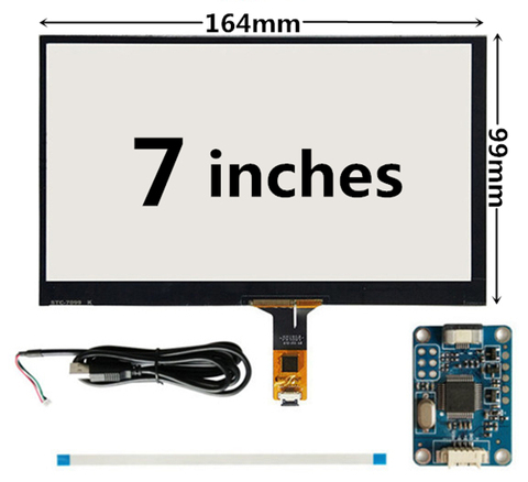 7 inch 165mm*100mm Raspberry Pi High compatibility universal navigation Capacitive Touch Digitizer Touch screen panel Glass ► Photo 1/4