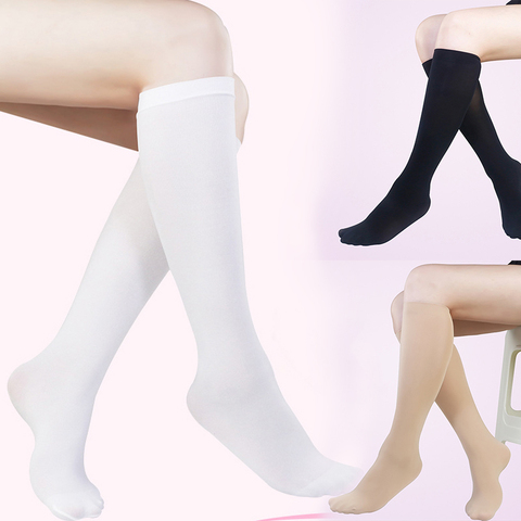 Socks Female Uniform Solid Color Half Leg Calf Socks Japanese Tube Sock College Wind Student Socks Knee Long Tube Cute ► Photo 1/6