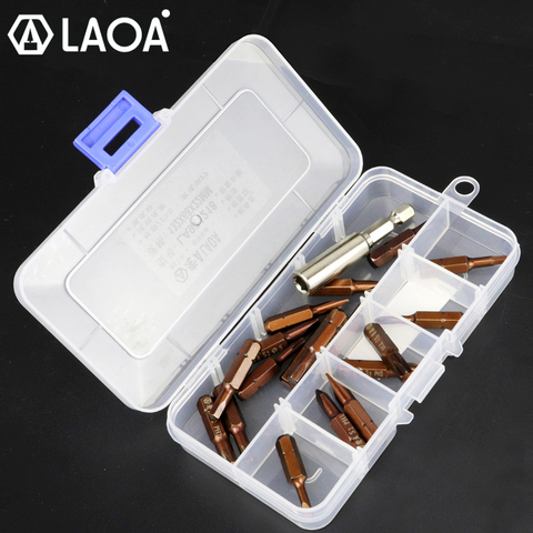 LAOA 20 in 1 S2 Alloy Steel Screwdriver Bit Multifunction Electromotion Screwdriver BitS set  / Magnetic Prolong Rod 18pcs Bit ► Photo 1/6