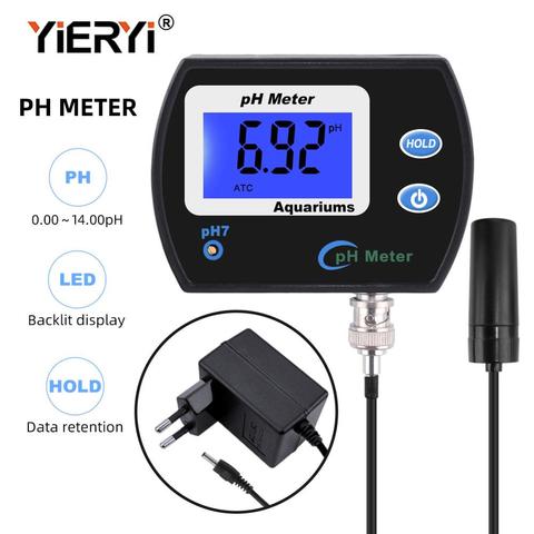 yieryi Portable PH Meter Tester Accurate Digital Pen PH-990 Pocket Aquarium Wine Urine LCD PH Test with large screen ► Photo 1/6