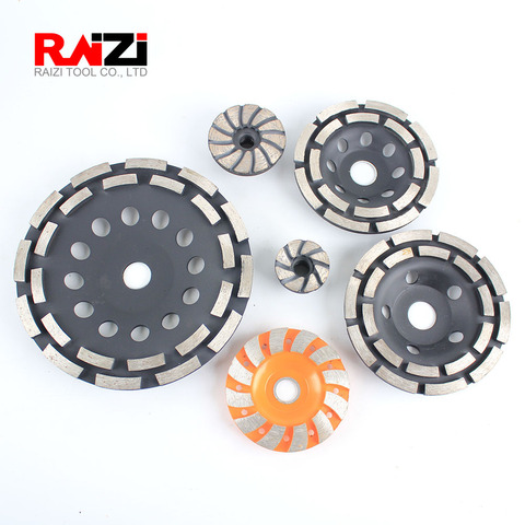 Raizi 40/60/90/115/125/180 mm Diamond Grinding Cup Wheel Stone Concrete Grinding Disc For Angle Grinder ► Photo 1/6