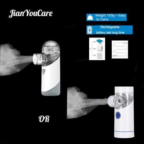 Health Care Mini Handheld portable Inhale Nebulizer silent Ultrasonic inalador nebulizador Children Adult kids inhaler atomizer ► Photo 1/6