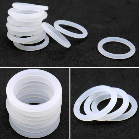 Wire Dia 4.0mm White Food Grade Silicon Rubber O-Ring Seals Washer Outer Dia*Wire Dia ► Photo 1/3