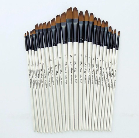 12 PCS Miniature Paint Brush Set Professional Nylon Brush Acrylic Painting Thin Hook Line Pen Art Supplies Hand Painted hot ► Photo 1/6