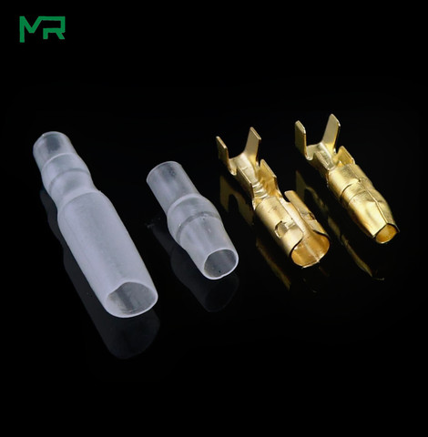 50sets=200pcs 4.0 bullet terminal car electrical wire connector diameter 4mm pin set  Female + Male + Case Cold press terminal ► Photo 1/5