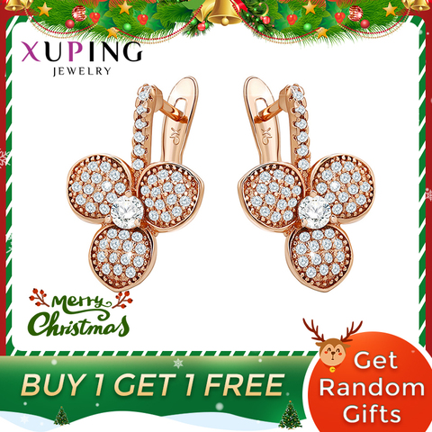 Xuping Fashion Earrings Top Sale High Quality European Style Charm Design Gold Color Plated Costume Jewelry 90012 ► Photo 1/6