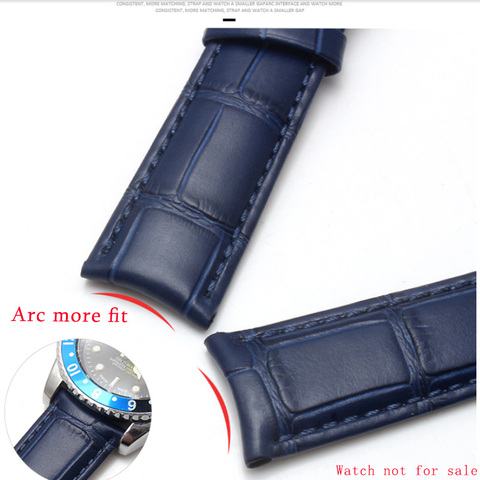 BRETA arc interface Genuine Leather Watch Strap 19mm 20mm 21mm 22mm  Watch Band for Tissot Seiko rossini Watchband Accessories W ► Photo 1/6