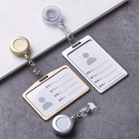 Retractable Badge Reel ID Card Holder Cover Case Women Men Student