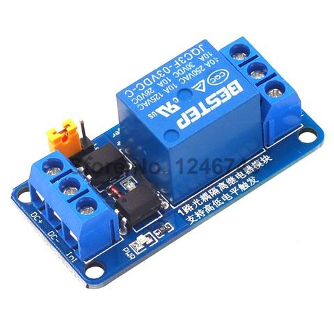 3.3V 5V 12V 24V 1 Channel Relay Module High and low Level Trigger Dual Optocoupler Isolation Relay Module Board ► Photo 1/5