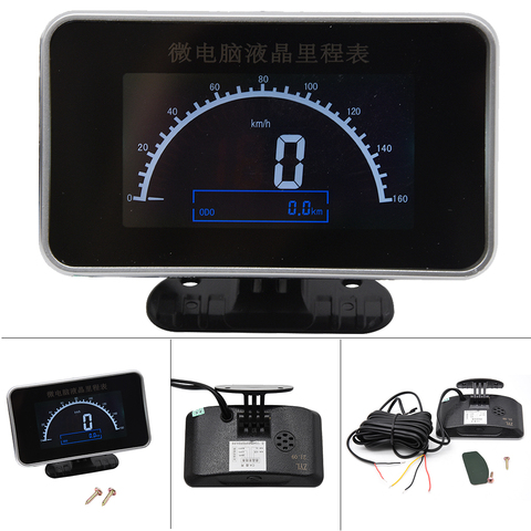 12V/24V Car Truck 2 IN 1 Functions Digital Speedometer Speed Meter + Odometer Gauge LCD instrument panel + Alarm LCD Gauge ► Photo 1/6