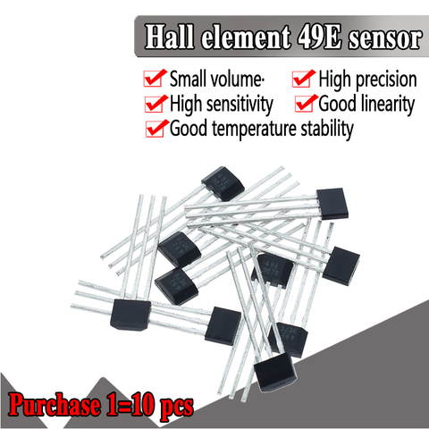 10PCS Official original 49E Hall element OH49E SS49E Hall sensor Hall Effect Sensor new ► Photo 1/6