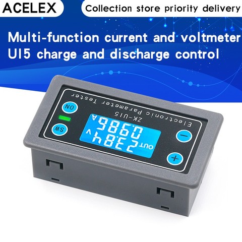 Voltage and current meter power capacity time undervoltage and overvoltage protection battery charge discharge control ► Photo 1/6