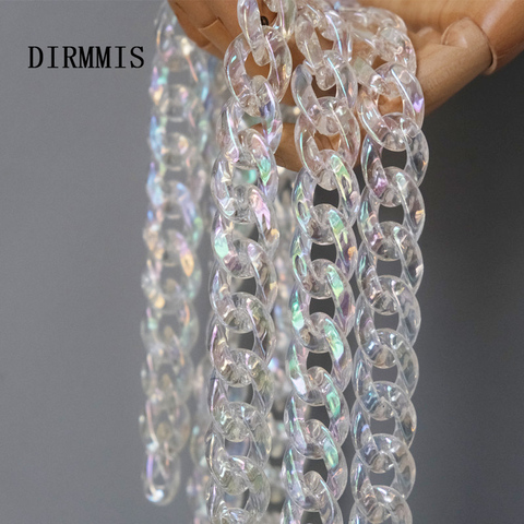 New Fashion Woman Handbag Accessory Parts Chain Light Transparent Acrylic Resin Chain Luxury Strap Women Shoulder Clutch Chain ► Photo 1/6