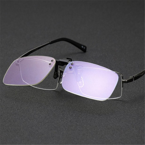 Unisex Blue Light Protection Clip On Sunglasses Near-Sighted Driving Night Vision Lens Anti-UVA Cycling Riding Sunglasses Clip ► Photo 1/5