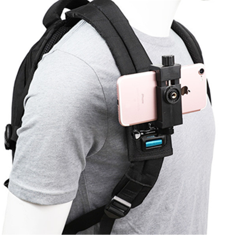 Vamson Backpack Clip Chest Mount Belt Head Strap for Mobile Phone