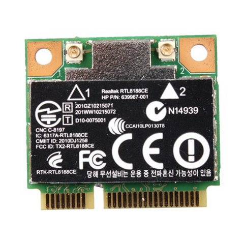 FFYY-150Mbps WiFi Mini PCI-E Network Card for HP Realtek RTL8188CE Wireless-N 802.11 B/G/N 640926-001 639967-001 ► Photo 1/6