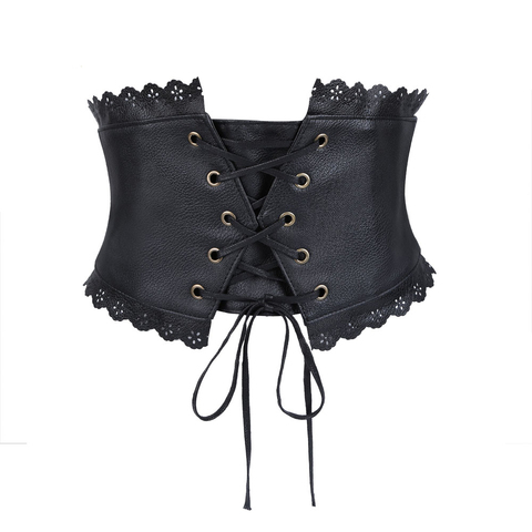 Black stretch elastic belt 68-104cm women 2022 new retro  vintage wide bandage waist  leather corset belt vb0013 ► Photo 1/6