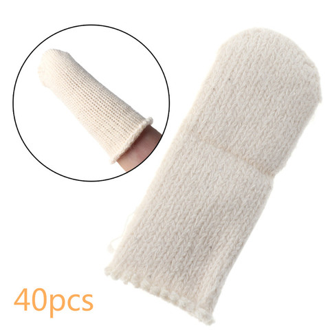 40Pcs Cotton Finger Guards Cots Avoid Protection Prints Clean Polish Craft Tool ► Photo 1/4