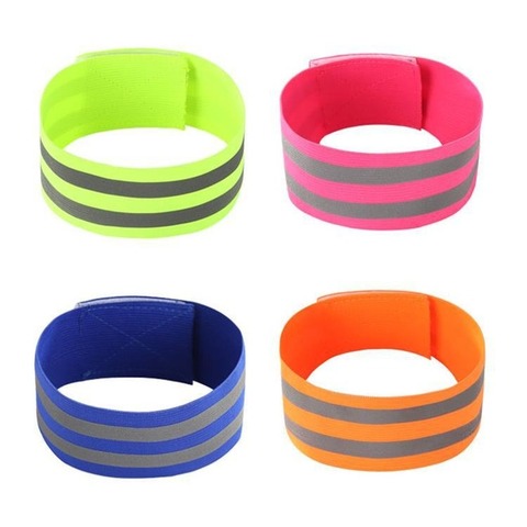 Reflective Bands Elasticated Armband Wristband Ankle Leg Straps Safety Reflector Tape Straps for Night Walking Biking ► Photo 1/6