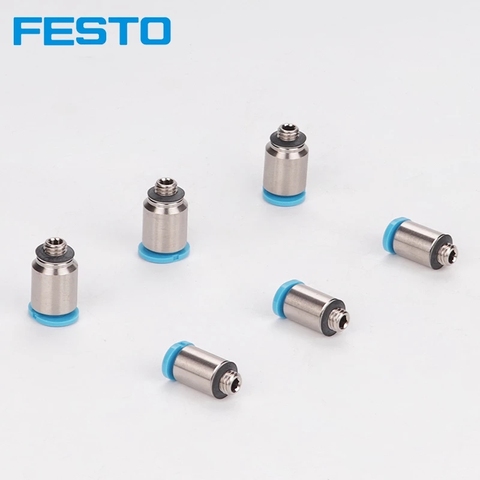 10pcs One Pack Festo Joint Pneumatic Fitting Pipe Quick Connector QST-4-6-8-10-12-16 153129 153130 153133 153135 153136 153150 ► Photo 1/2