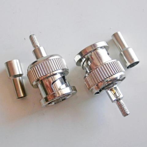 RF Q9 BNC Connector BNC Male plug Window Crimp For RG316 RG174 RG179 LMR100 Cable Straight Nickel Plated Brass Adapters ► Photo 1/4